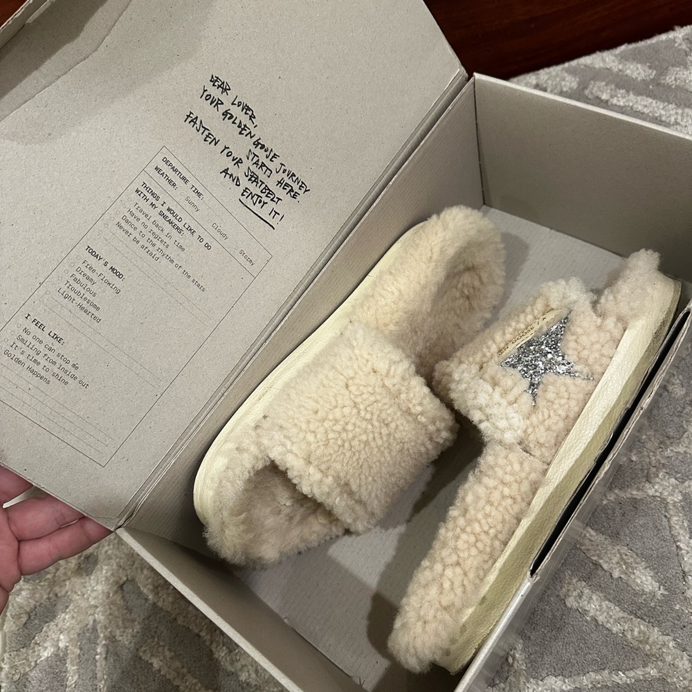 Golden Goose Poolstar shearling Slides